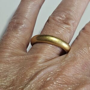 Madewell Gold Tone Thick Band Ring Size 6.5